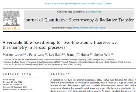 Towards entry "New Publication “Temperature measurement in flames with TLAF”"