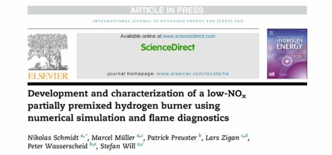 Towards entry "New Publication “Development and characterization of a partially premixed hydrogen burner with low NOx emission”"