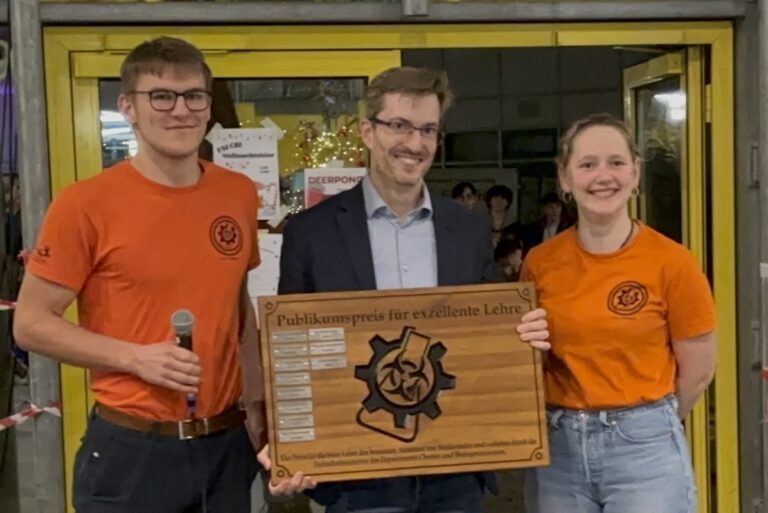 Awarding of the ‘Audience Award for Excellence in Teaching’ to Franz Huber